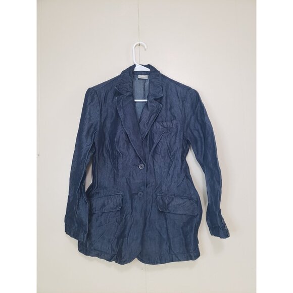 Vtg Spiegel Womens Pants 6 Blazer 10 Outfit Set Blue Denim Look Business Casual - Picture 3 of 11